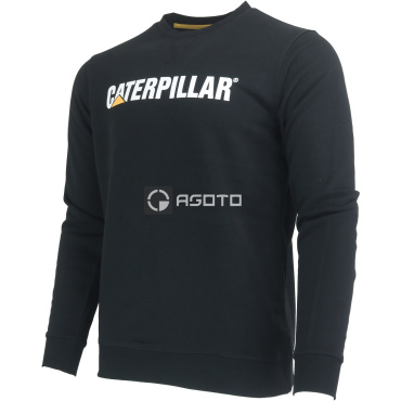 CATERPILLAR Midweight Crewneck černá pánská mikina