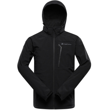 ALPINE PRO Hoor černá pánská softshell bunda DWR 8000 mm